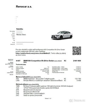 BMW M3 G80 Competition xDrive Sedan STAGE 2, DPH - 16