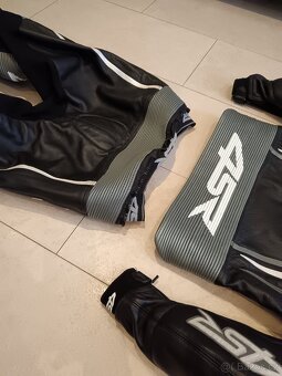 4SR RR Evo 2 Gun Metal-Pánská kožená moto kombinéza - 16