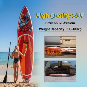 Surfboard Koi SUP PaddleBoard nafukovací 350x83x15cm FEATH-R - 16