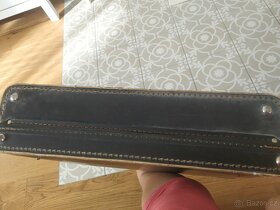 Starý retro kufr koženka Kazeto hnědý - 16