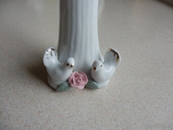 Porcelánové vázičky, košík, pejsek, ovečka, kačer - 16