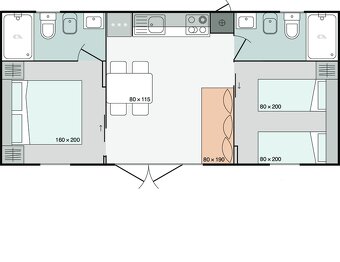 Chorvatsko - Privlaka - Mobile Home 4+2 - 16