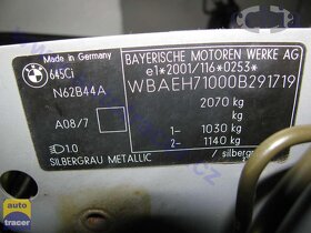BMW 645Ci, 4,4L 8mi válec do V - 16