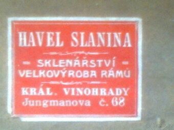 lodní kufr, 2ks, rámy obrazu, selský stůl se šuplíky - 16
