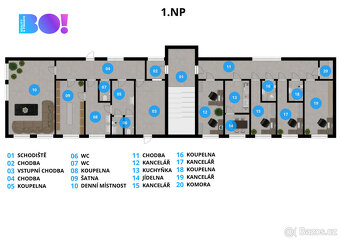 Prodej kancelářských prostor 717 m², pozemek 6041m², Hošťálk - 16