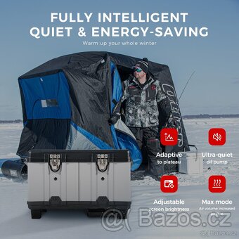 Přenosné topení 6-8kW, 12+24+230V, auto start/stop, BT - 16