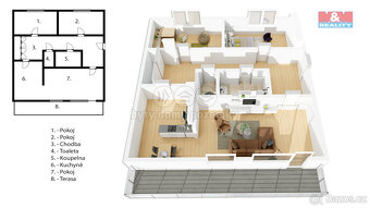 Prodej bytu 3+kk, 78 m², Praha, ul. Janského - 16