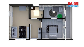 Pronájem bytu 3+1, 65 m², Libušín, ul. Kladenská - 16