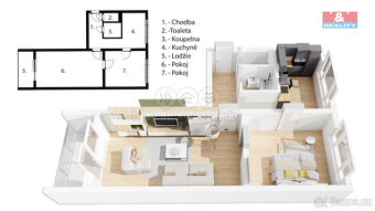 Prodej bytu 2+1, 53 m², Praha, ul. Pod lipami - 16