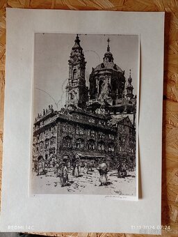 Litografie-praha motiv - 16