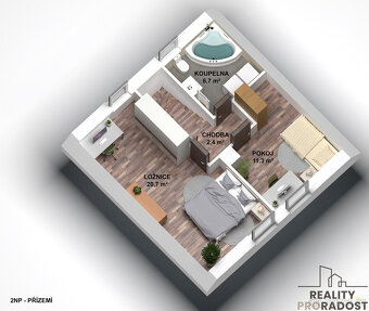 Prodej rodinného domu 3+kk, 86m2, s pozemkem 688m2, Kuřim, B - 16