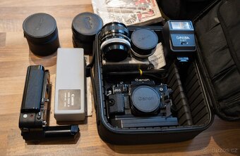 REZERVACE - Canon A-1 + FD 50/1.4 SSC + příslušenství - 16