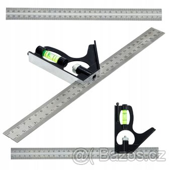 Vrtací šablona na úchytky + úhelníkové měřidlo s vodováhou - 16