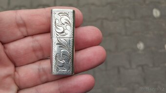 Starožitný stříbrný dámský zapalovač z 1rep. - 16