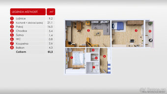 Prodej bytu 3+kk s balkonem, 57 m² Uherské Hradiště-Jarošov - 16