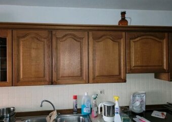 Rustikální dubová linka do U se spotřebiči,6236 - 16