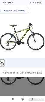 Jízdní horske Kolo Alpina eco M20 26" black/lime - 16