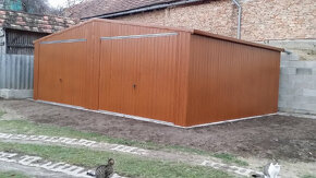 Plechová garáž 3x5m,sedlová střecha,pozinkovaný plech - 16