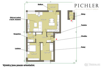 Prodej bytu 3+kk 76,2 m² s balkonem , vlastní parkovací stán - 16
