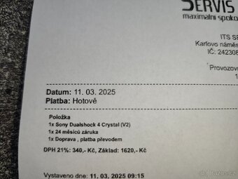 PS4 DUALSHOCK OVLADAČ CRYSTAL ROZBALENO ZÁRUKA - 16