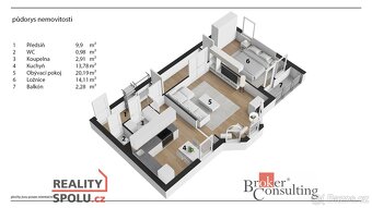 Prodej, byty/2+1, 64 m2, Jizerská 912, 29306 Kosmonosy, Mlad - 16