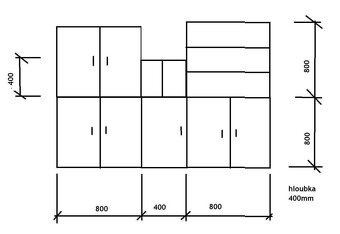 Dřevěná obývací stěna / sestava - 16