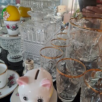 Porcelán starožitný nábytek sklo czechoslovakia - 16