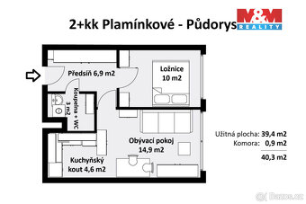Prodej bytu 2+kk, 40 m², Praha 4 - Pankrác, ul. Plamínkové - 16