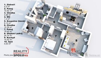 Prodej, byty/3+1, 96 m2, Pešinova 151/13, Nový Hradec Králov - 16