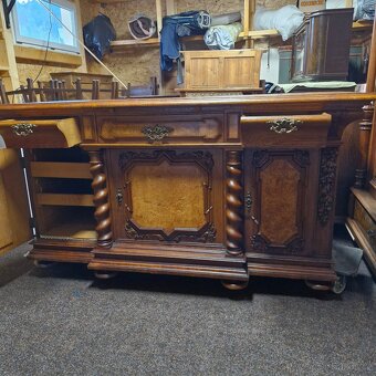 Starožitný sekretář, stůl, hodiny, komoda... - 16