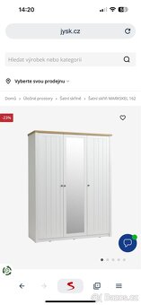 Šatní skříň MARKSKEL 162×210 bílá/barva+komoda - 16