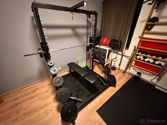 Multipress s horní a střední kladkou + 182kg závaží - 16