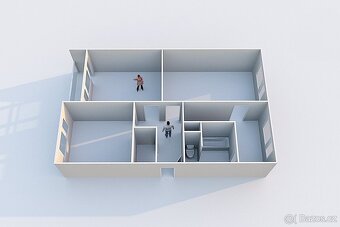 Pronájem, byt, 3+1, 78 m2, Chomutov, 17.listopadu ul. - 16