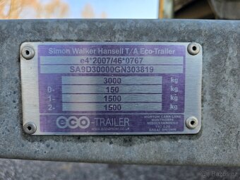 Prodám britský krytý sklopný vlek ECO Trailer Velocity RS - 16