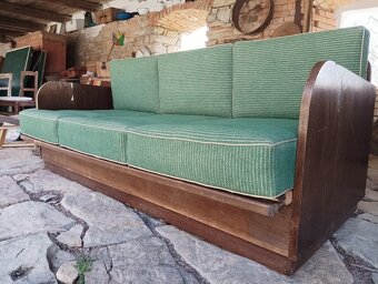 PĚKNÝ VINTAGE ROZKLÁDACÍ FUNKCIONALISTICKÝ GAUČ TON HALABALA - 16