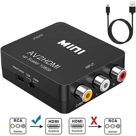 VHS ,DVD převodník z cinch výstupu do HDMI vstupu - 16