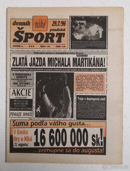 Staré noviny Denník Šport 3 - 16