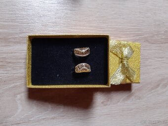Luxusní pozlacené náušnice - 16