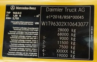 Mercedes-Benz ACTROS 2853 - 6x2 – Chlaďák – EURO 6  - 16