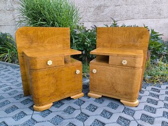 Art Deco noční stolky + toaletní stolek - 30. léta - 16