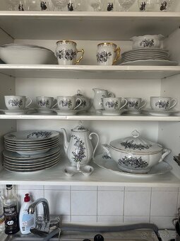 Růžový porcelán, porcelánová sada - 16