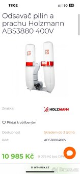 Odsávání prachu a pilin holzmann ABS 3880 - 16