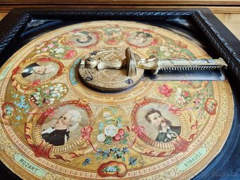 Starožitný hrací stroj, flašinet HEROPHON, 1900 - 16