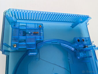 modrý shell pro Playstation 1 + ovladač + memory karta - 16