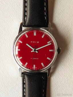 Hodinky PRIM ČERVENÉ Typ 66 228 1 - KRÁSNÝ STAV - 16