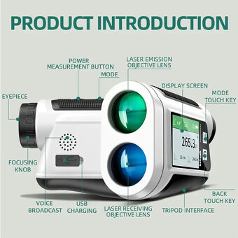 Optický multifinkční, laserový dálkoměr, lov, golf, outdoor - 16