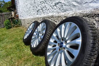 Alu kola 5x108 R17 - originál FORD (zánovní zimní pneu 9 mm) - 16