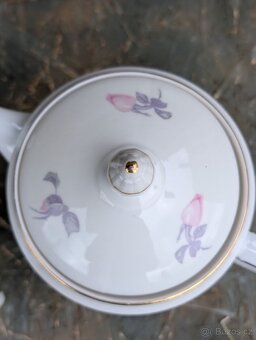 Artdeco konvice a mléčenka,Czecho-Slovakia, růže. - 16