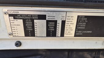 Prodám SCANIA R450 N320 HIGH LINE EURO 6 - 16