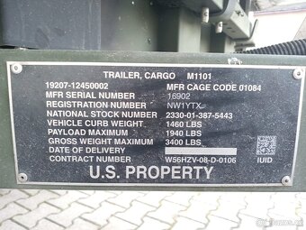 Vojenský přívěs M1101 - 16